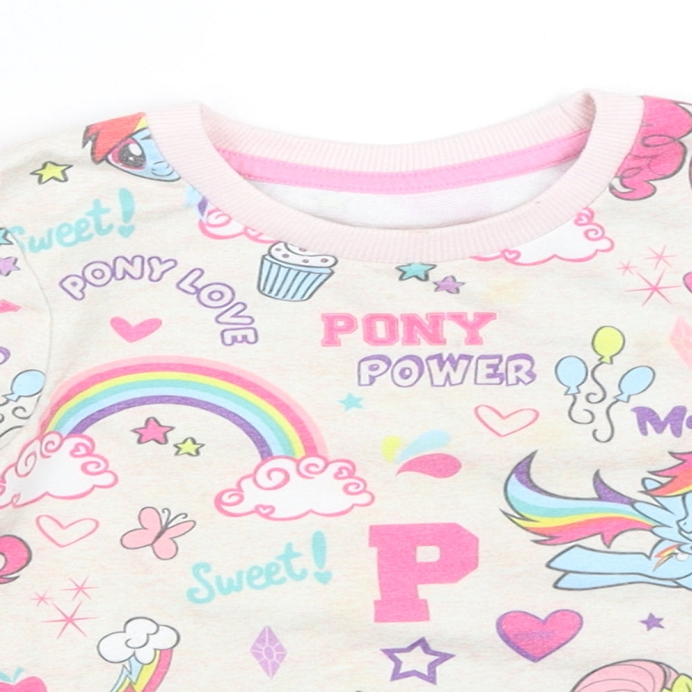 Nutmeg Girls Beige Solid  Top Pyjama Top Size 2-3 Years  - my little pony