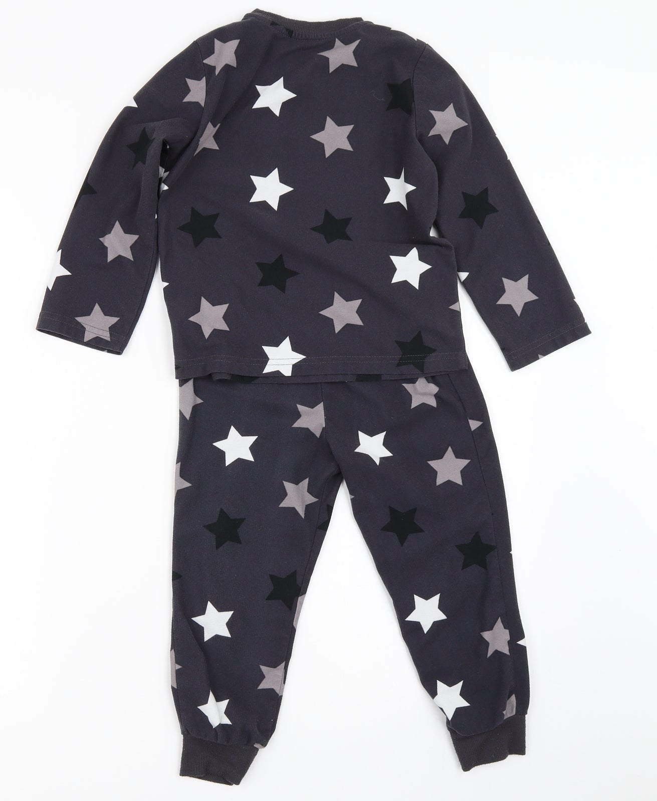 F&F Boys Grey Solid   Pyjama Set Size 4-5 Years