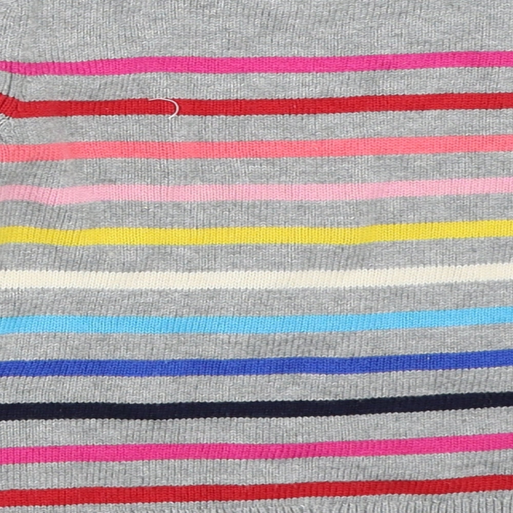 Gap Girls Grey Striped  Pullover Jumper Size 5 Years
