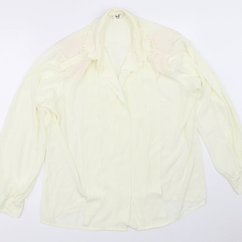 Preworn Womens Ivory   Basic Button-Up Size 14