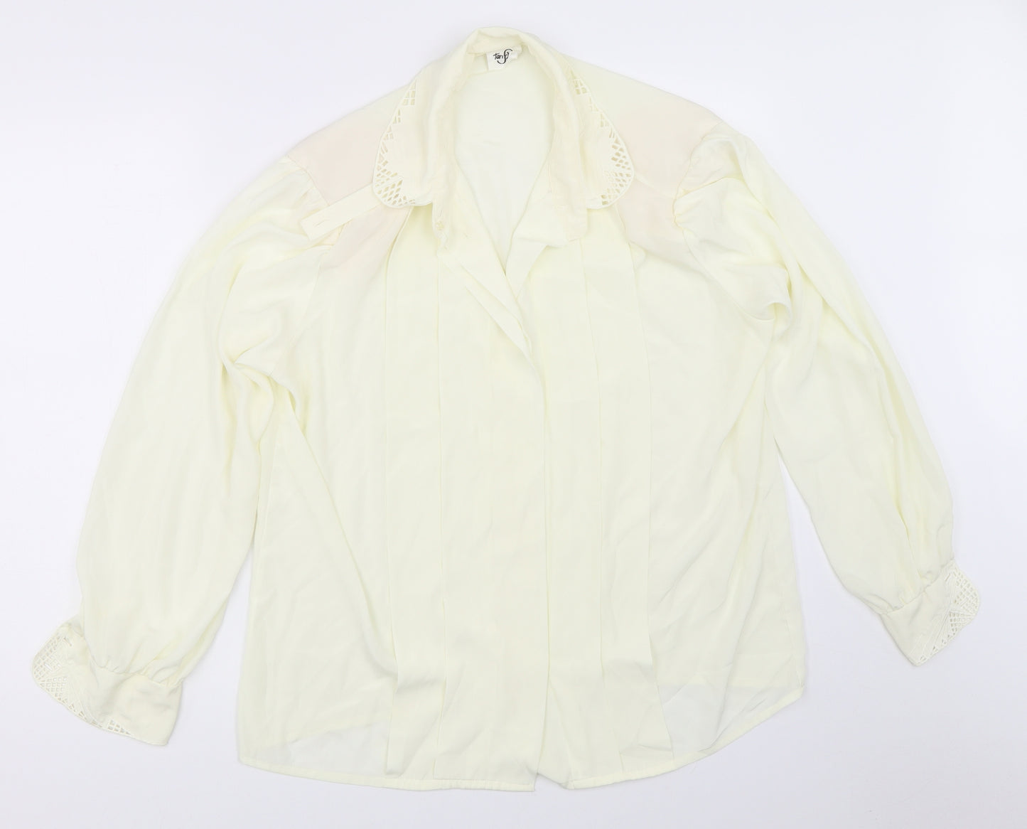Preworn Womens Ivory   Basic Button-Up Size 14