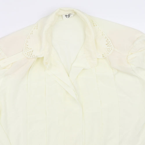Preworn Womens Ivory   Basic Button-Up Size 14