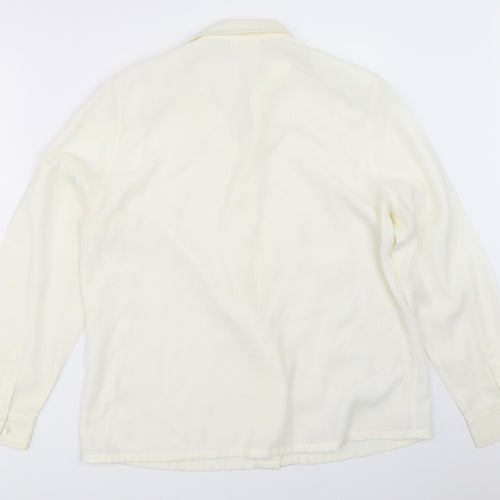 Sommermann Womens Ivory   Basic Button-Up Size 14
