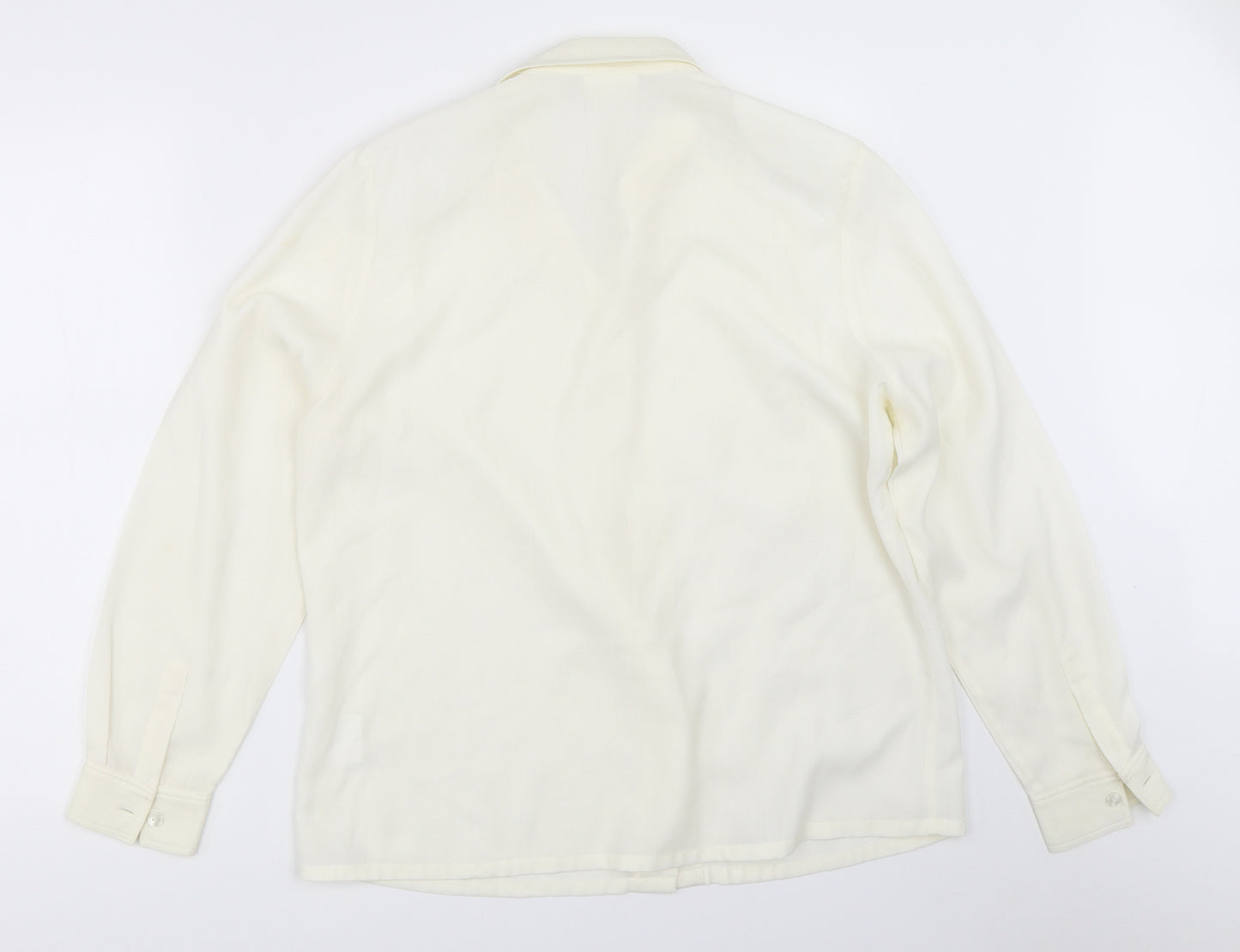 Sommermann Womens Ivory   Basic Button-Up Size 14