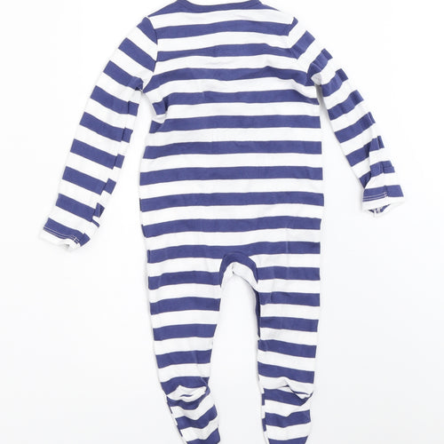 F&F Boys Blue Striped  Babygrow One-Piece Size 3-6 Months