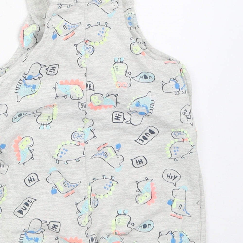Peacocks Boys Grey   Dungaree One-Piece Size 3-6 Months