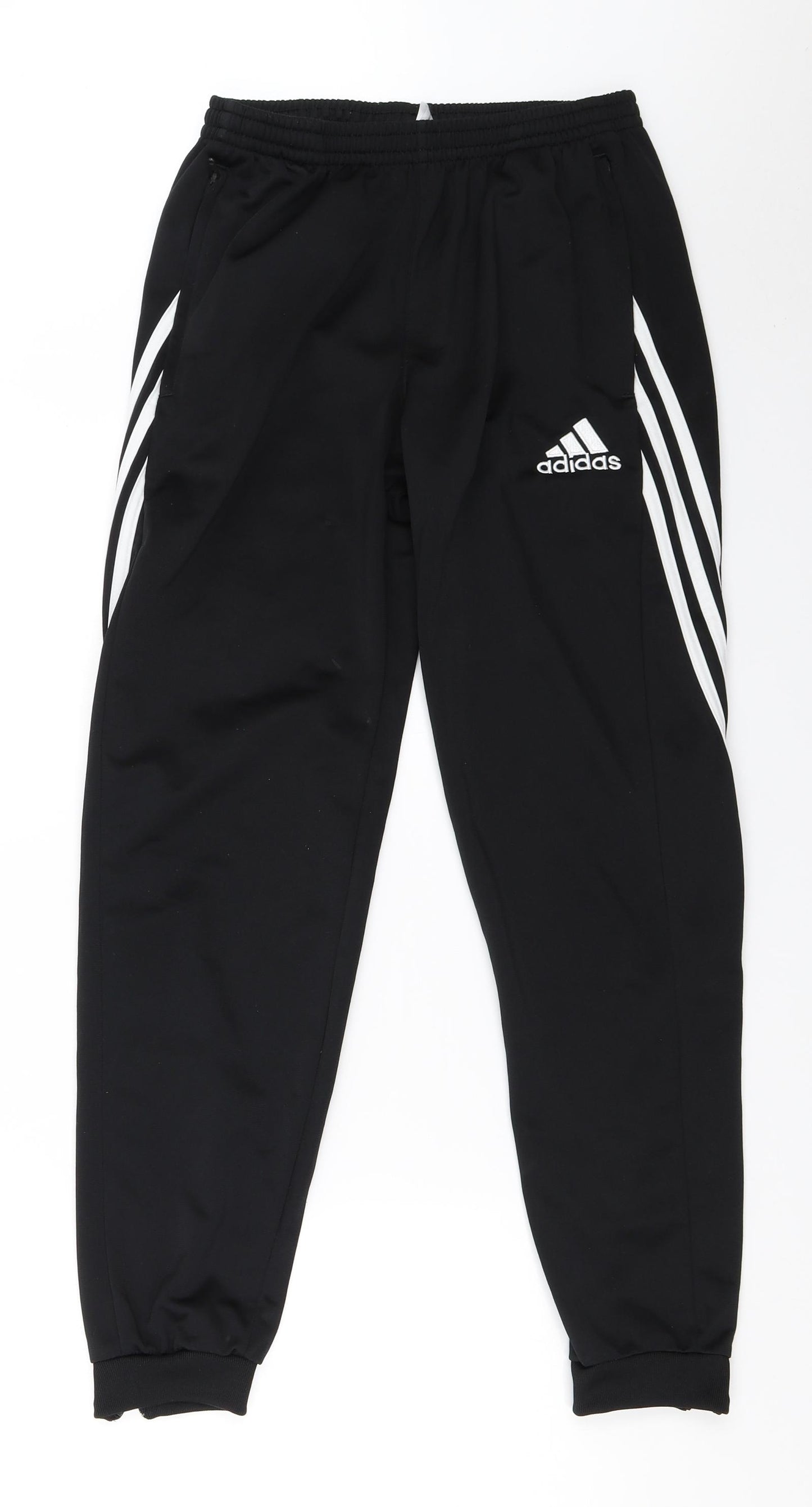 adidas Boys Black   Jogger Trousers Size 14 Years