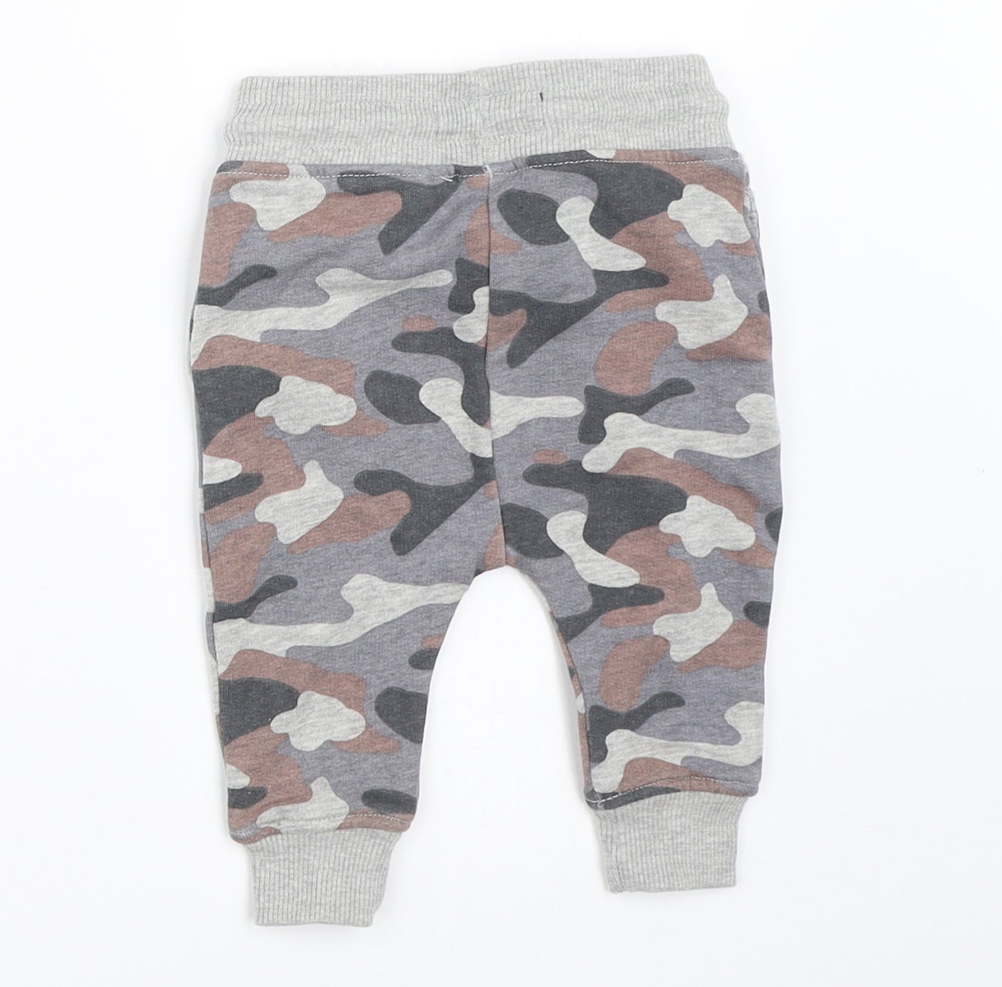NEXT Boys Grey Camouflage  Jogger Trousers Size 6-9 Months