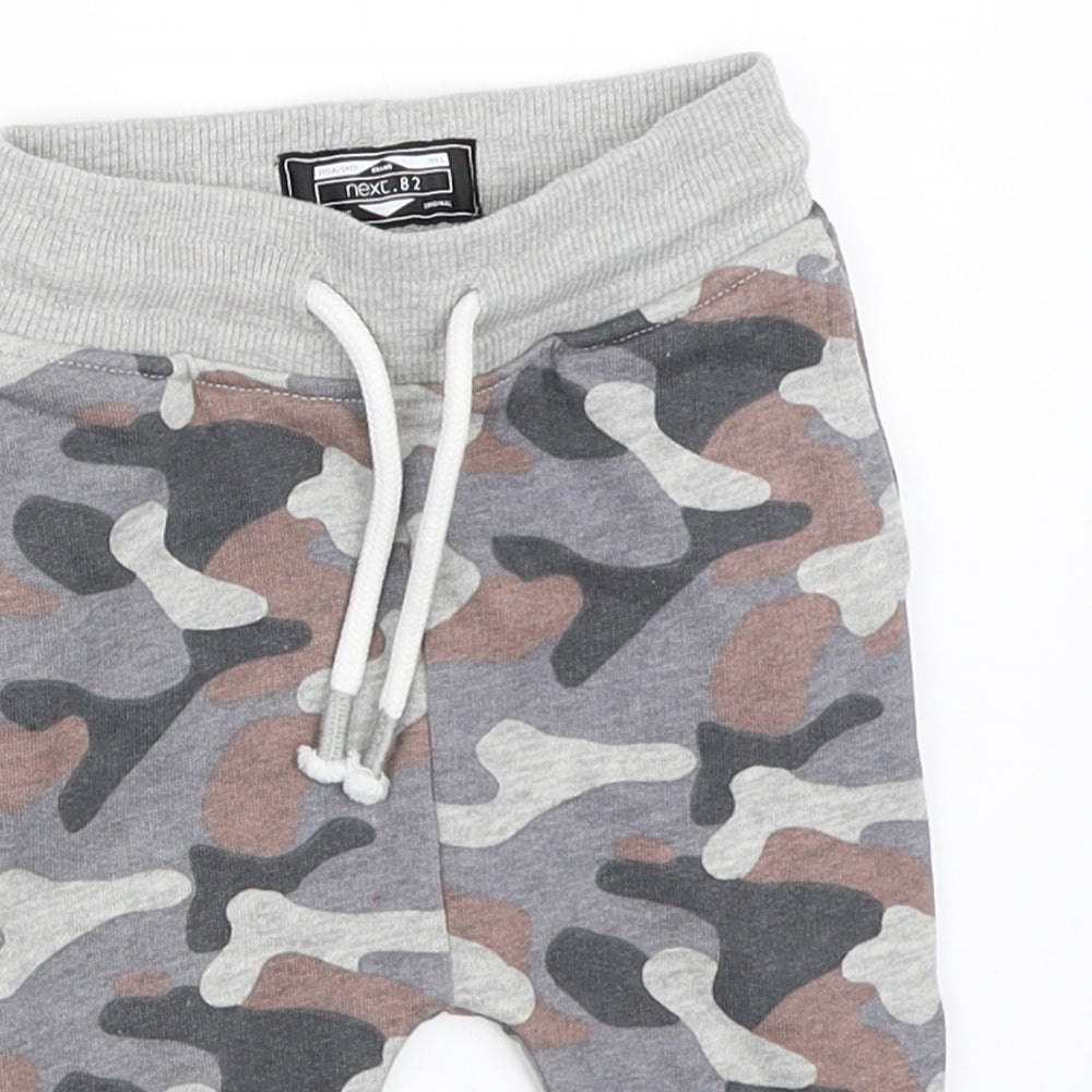 NEXT Boys Grey Camouflage  Jogger Trousers Size 6-9 Months