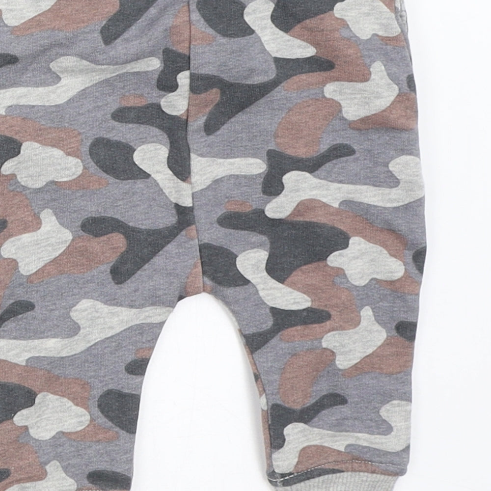 NEXT Boys Grey Camouflage  Jogger Trousers Size 6-9 Months