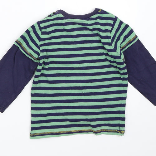 Matalan Boys Blue Striped  Basic T-Shirt Size 12-18 Months