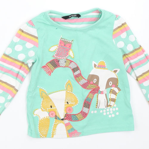 George Girls Green   Basic T-Shirt Size 18-24 Months