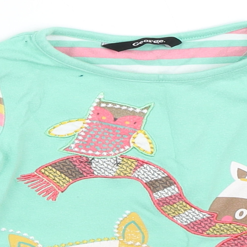 George Girls Green   Basic T-Shirt Size 18-24 Months