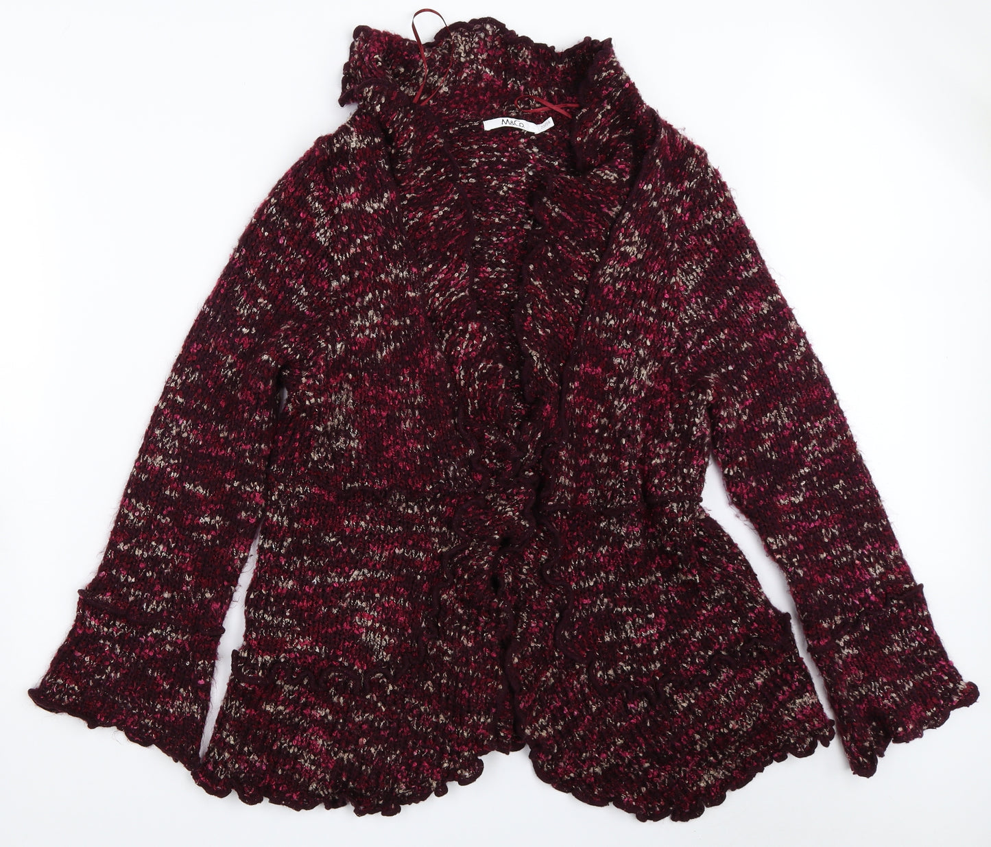 M&Co Womens Purple   Cardigan Jumper Size 22