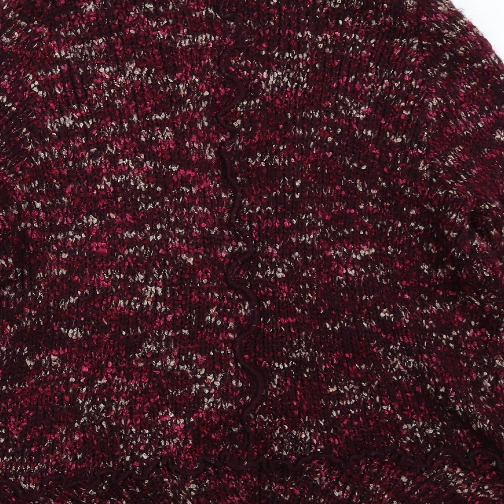 M&Co Womens Purple   Cardigan Jumper Size 22