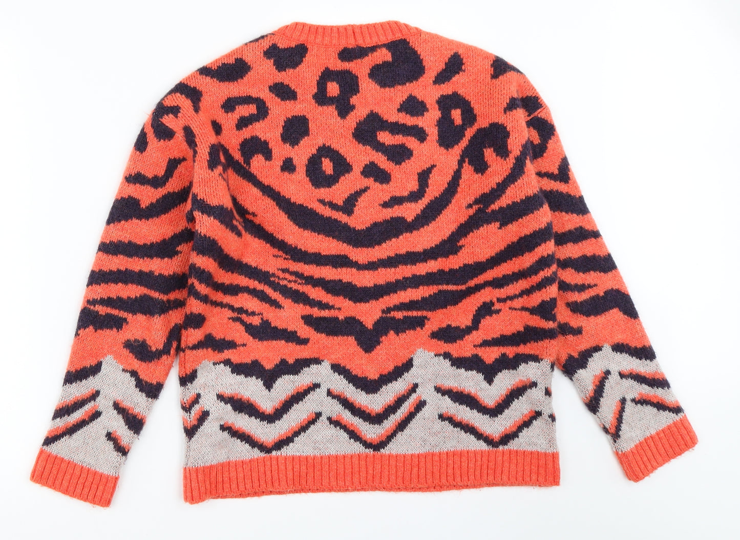NEXT Womens Orange Animal Print  Pullover Jumper Size S
