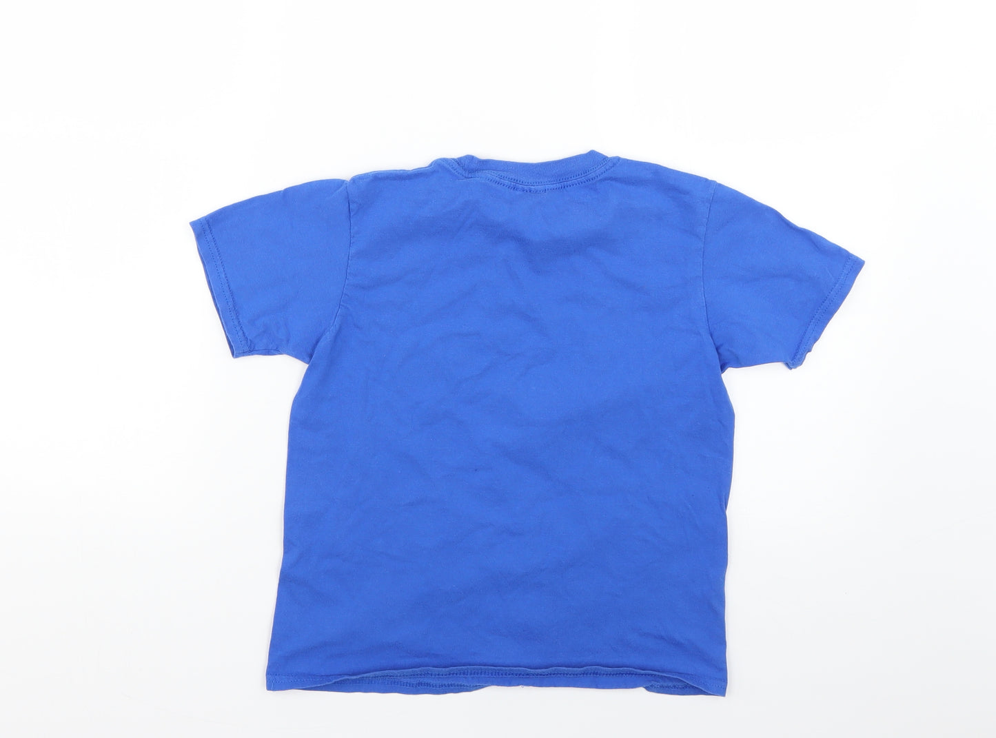 Gildan Boys Blue Geometric  Basic T-Shirt Size 6 Years