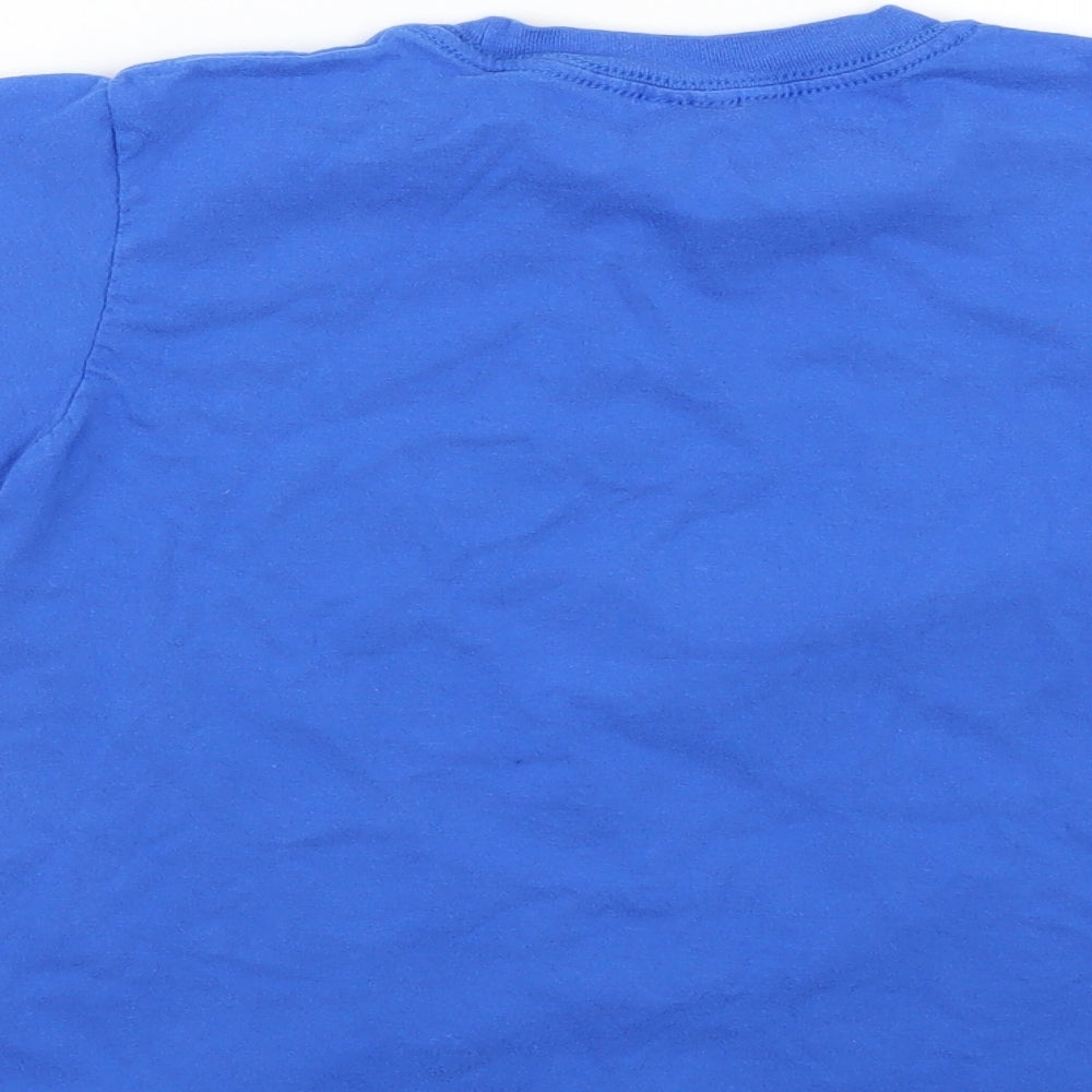 Gildan Boys Blue Geometric  Basic T-Shirt Size 6 Years