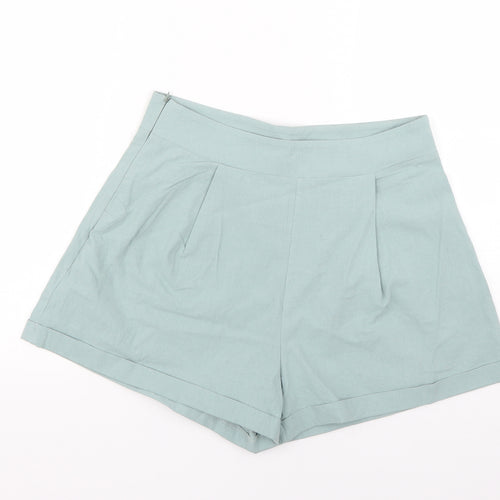 SheIn Womens Green   Cut-Off Shorts Size M