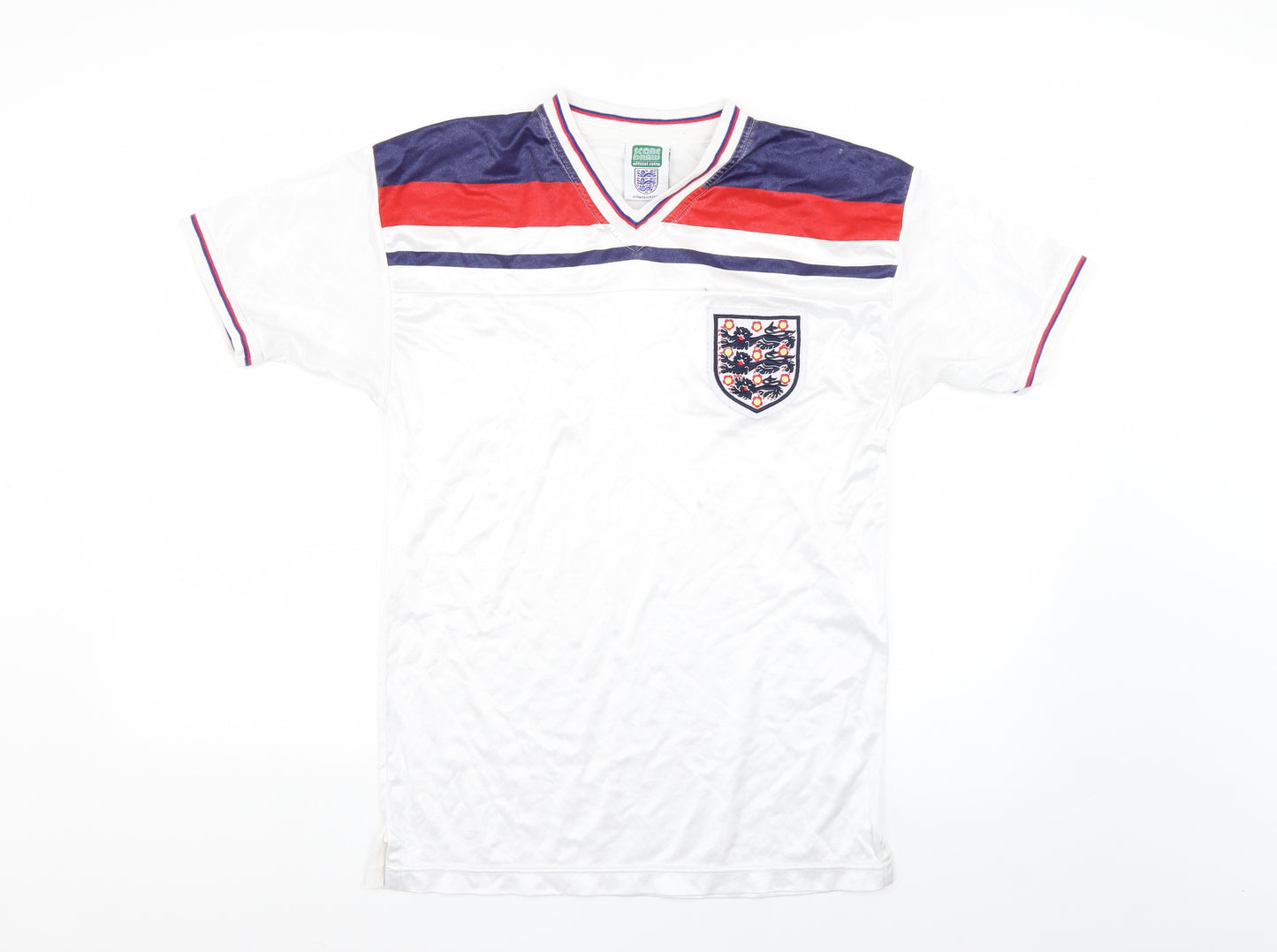 Score Draw Mens White Geometric   T-Shirt Size S  - football