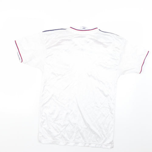 Score Draw Mens White Geometric   T-Shirt Size S  - football