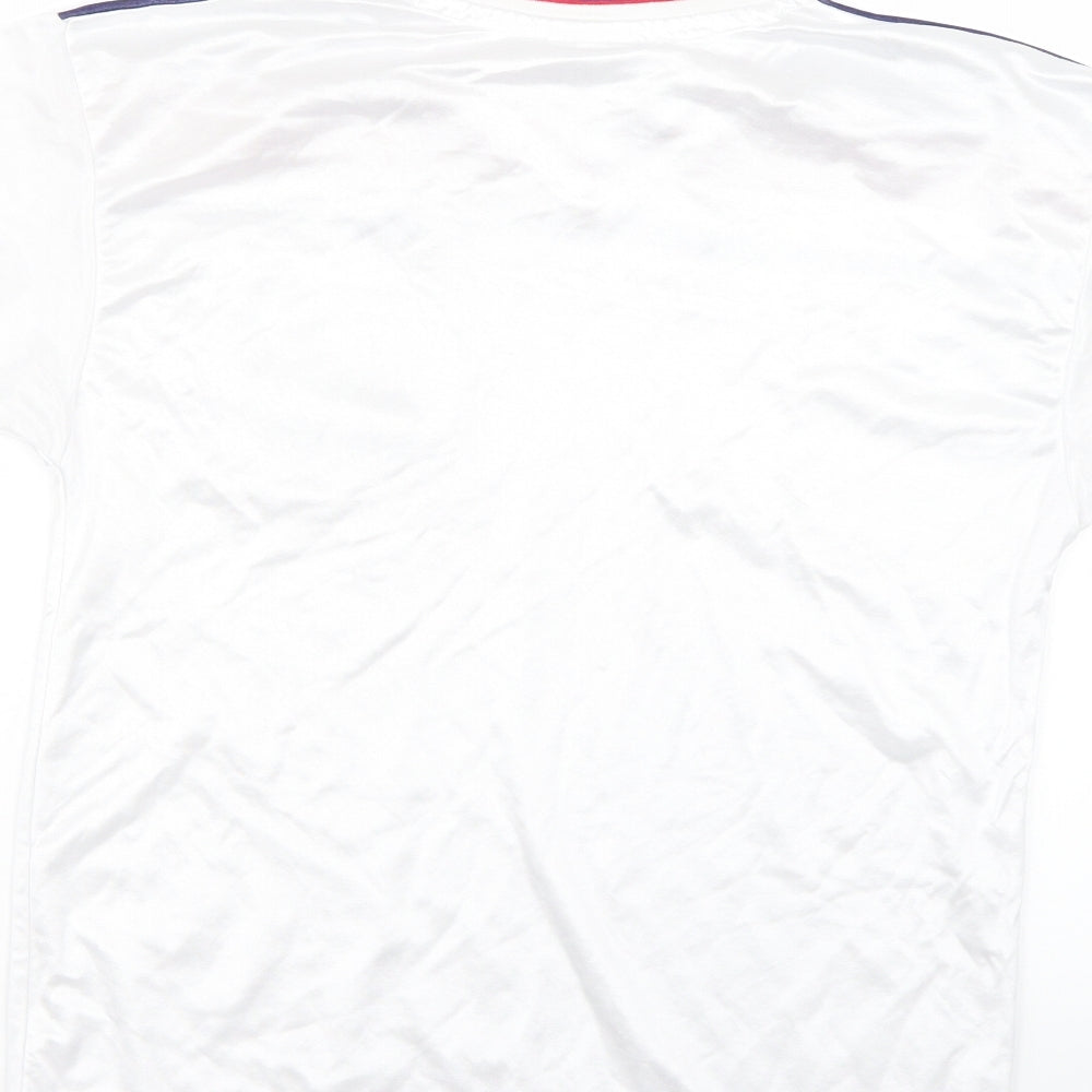 Score Draw Mens White Geometric   T-Shirt Size S  - football