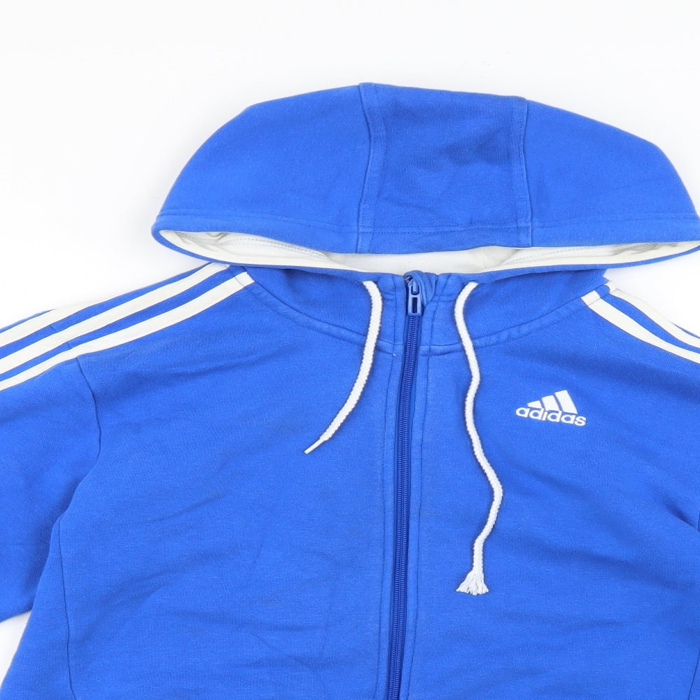 adidas Mens Blue   Pullover Hoodie Size S