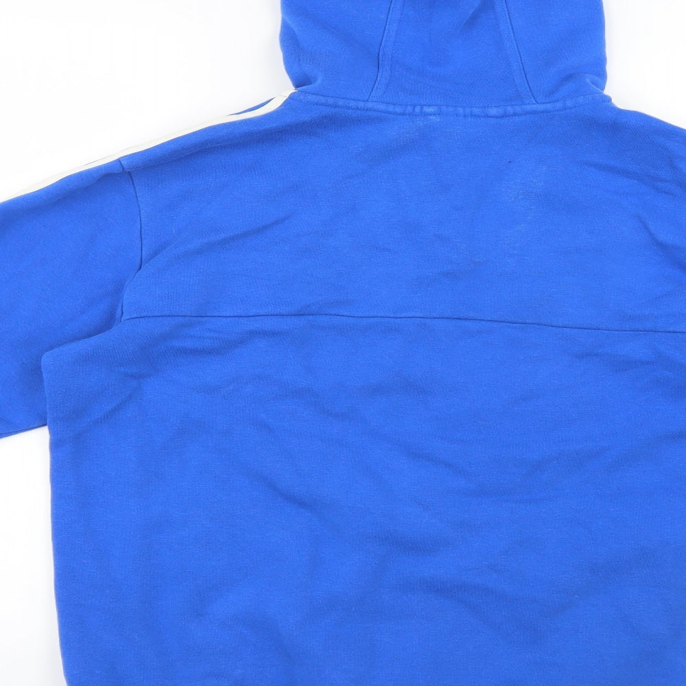 adidas Mens Blue   Pullover Hoodie Size S