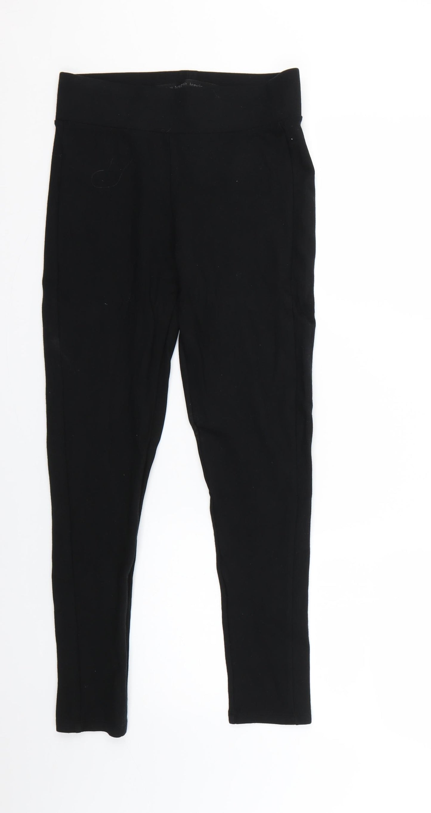 NEXT Womens Black   Cropped Leggings Size 12 L24 in
