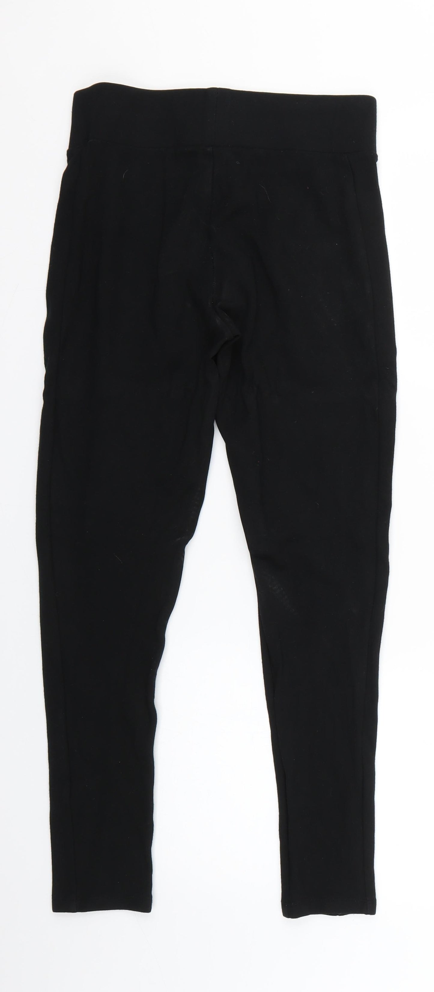 NEXT Womens Black   Cropped Leggings Size 12 L24 in