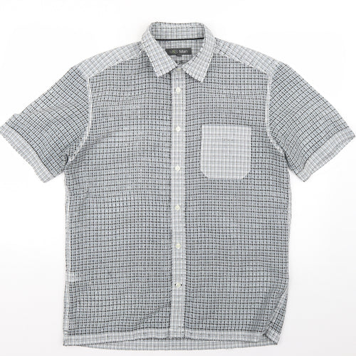 Marks and Spencer Mens Multicoloured Check   Button-Up Size M