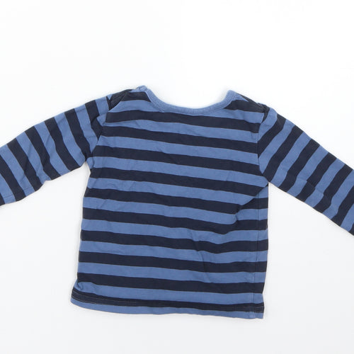 George Baby Blue Striped  Basic T-Shirt Size 6-9 Months