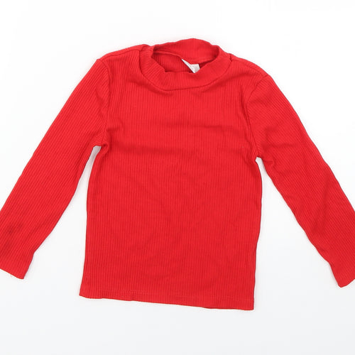 F&F Girls Red   Basic T-Shirt Size 3-4 Years