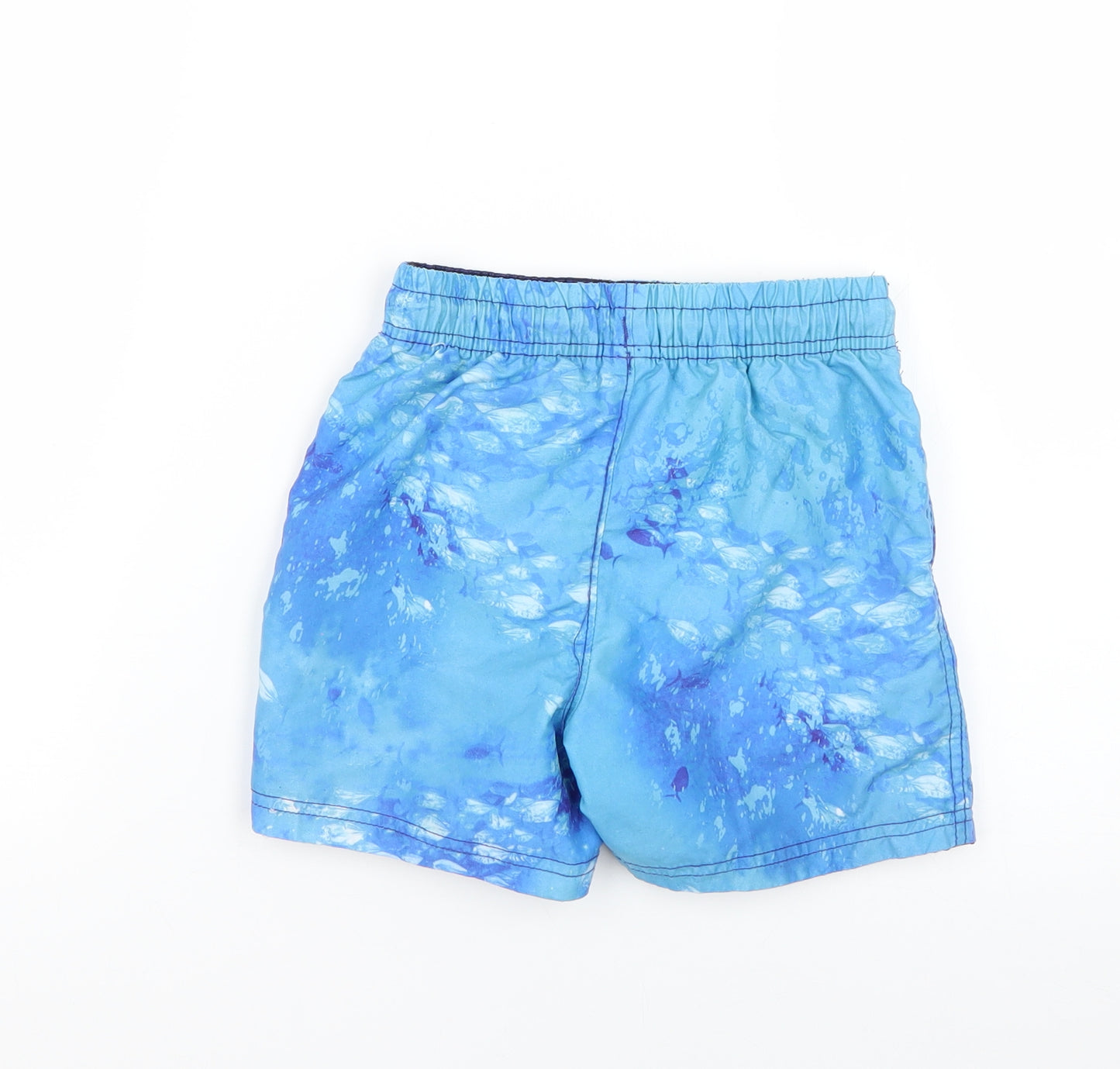 George Boys Blue Geometric  Sweat Shorts Size 5-6 Years