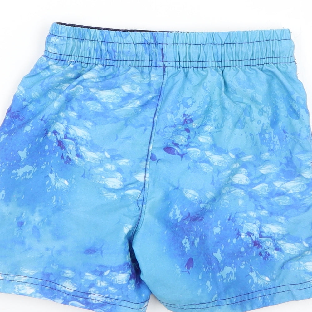 George Boys Blue Geometric  Sweat Shorts Size 5-6 Years