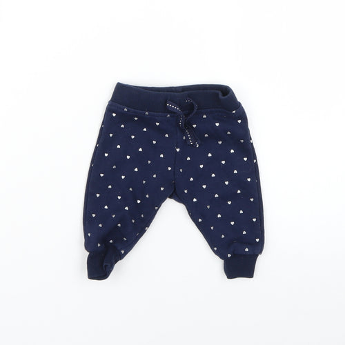 Primark Baby Blue Geometric  Jogger Trousers Size 0-3 Months