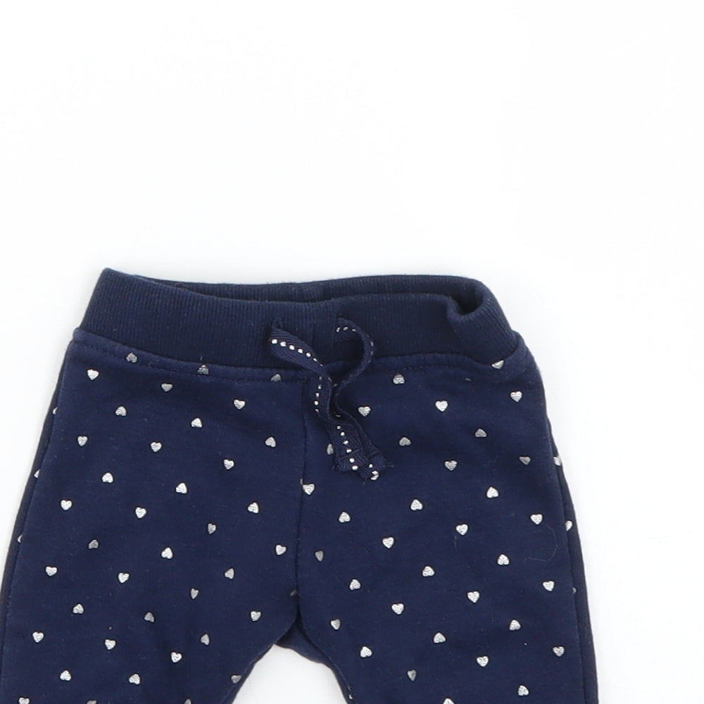 Primark Baby Blue Geometric  Jogger Trousers Size 0-3 Months