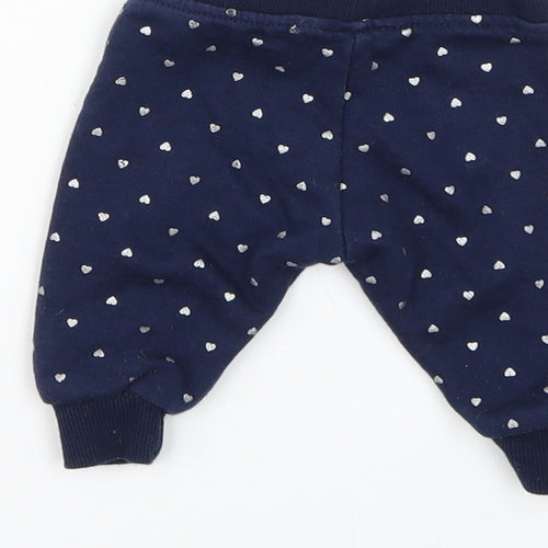 Primark Baby Blue Geometric  Jogger Trousers Size 0-3 Months