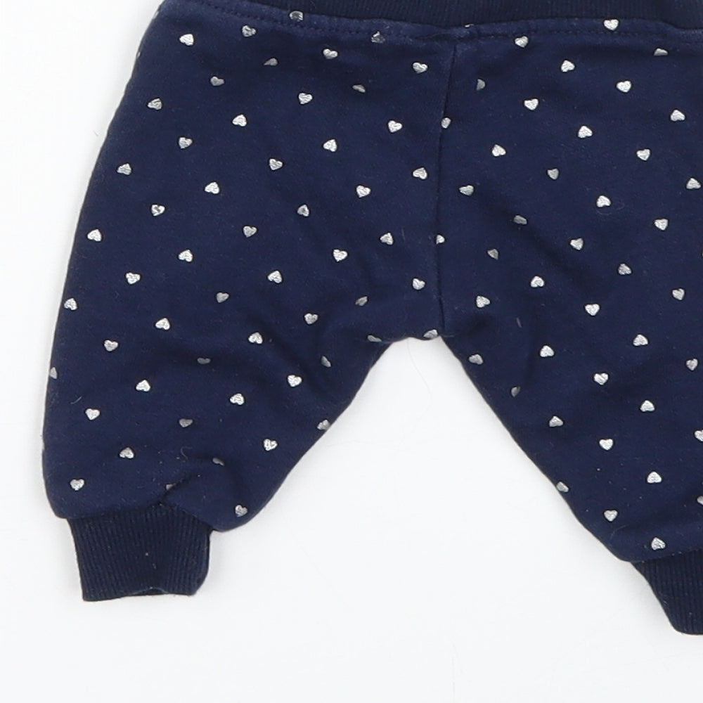Primark Baby Blue Geometric  Jogger Trousers Size 0-3 Months