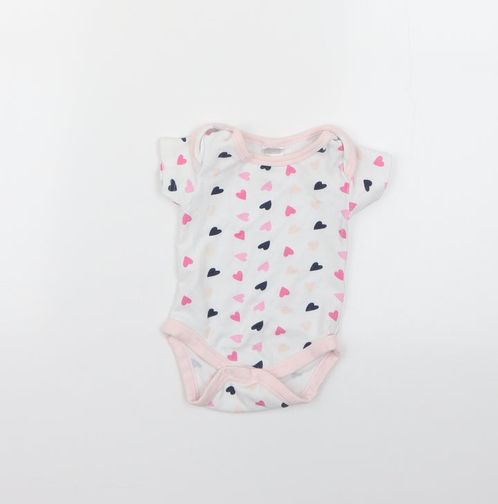 mummy Baby Pink Geometric Babygrow One-Piece Size 0-3 Months