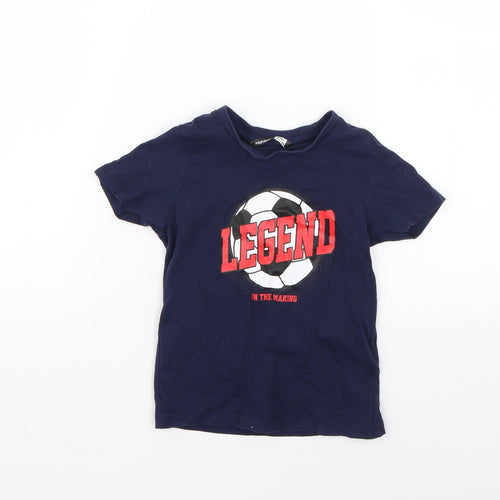 Pep & Co Baby Blue Geometric  Basic T-Shirt Size 18-24 Months