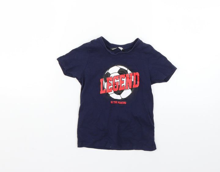 Pep & Co Baby Blue Geometric  Basic T-Shirt Size 18-24 Months