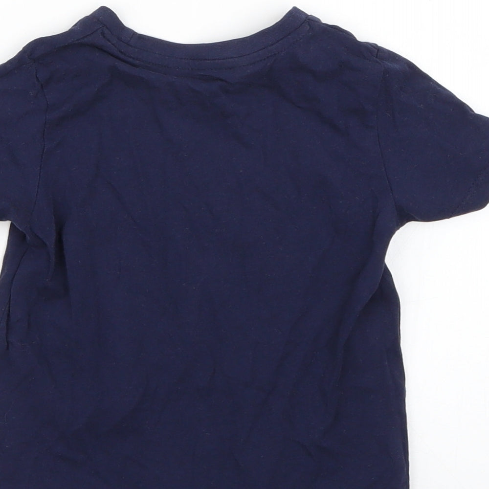 Pep & Co Baby Blue Geometric  Basic T-Shirt Size 18-24 Months