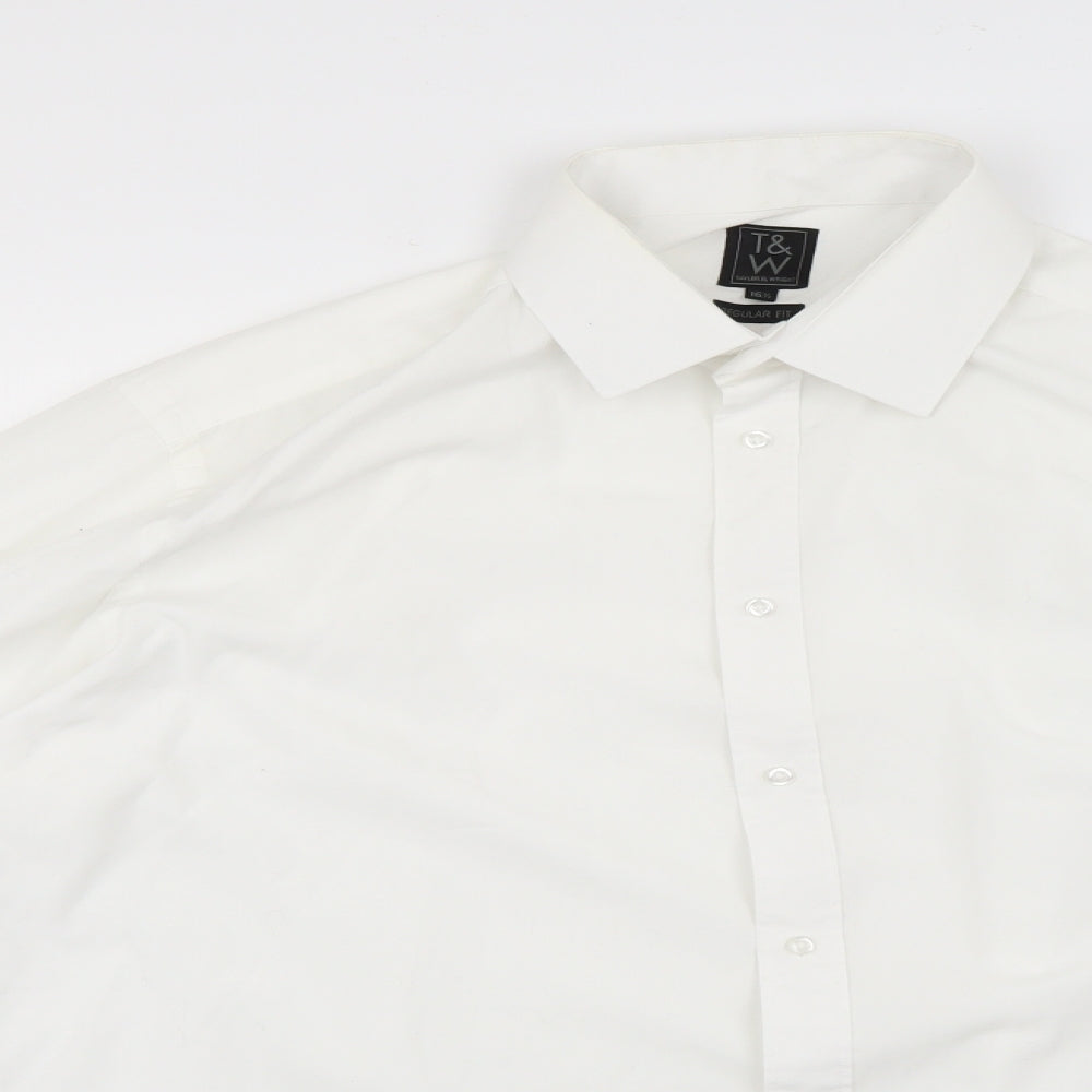 Taylor & Wright Mens White    Dress Shirt Size 42