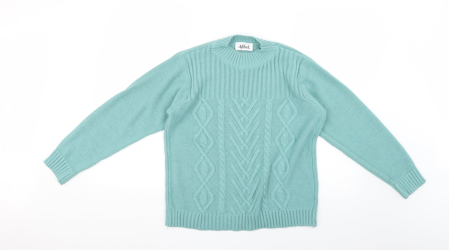 afibel Womens Green   Pullover Jumper Size 14
