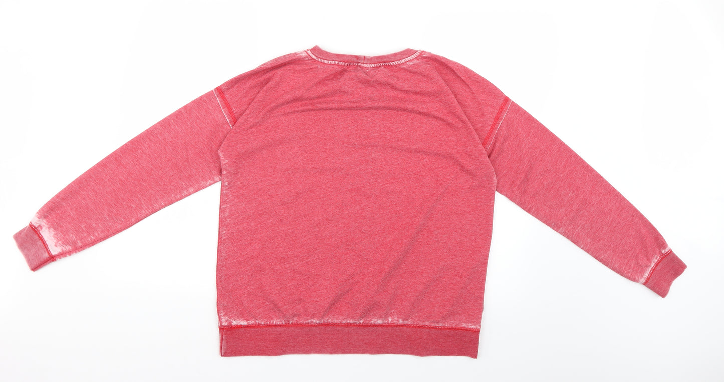 Only Mens Red Geometric  Pullover Jumper Size M
