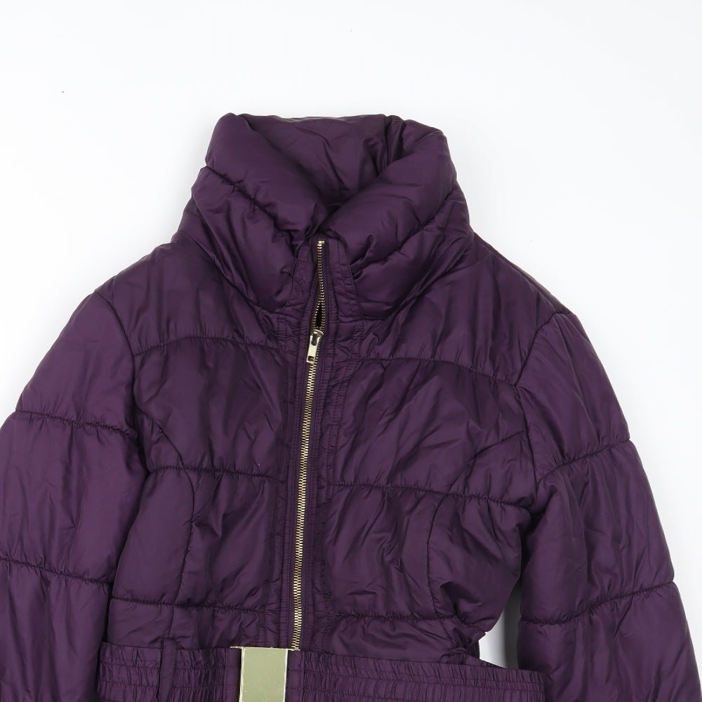 Marks and Spencer Womens Purple   Puffer Jacket Coat Size M