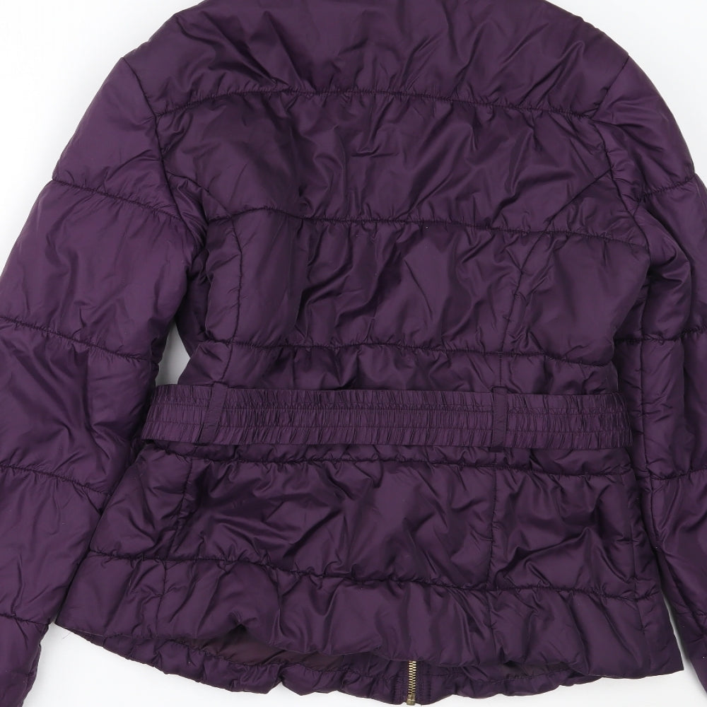 Marks and Spencer Womens Purple   Puffer Jacket Coat Size M