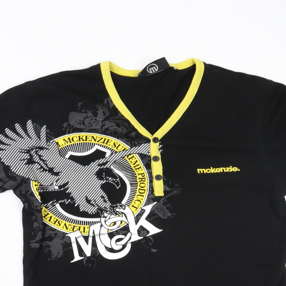 McKenzie Mens Black    T-Shirt Size S