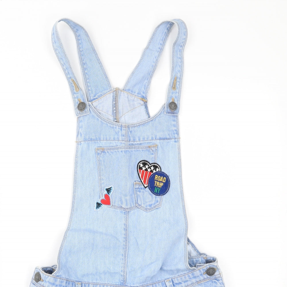 Matalan Girls Blue  Denim Dungaree One-Piece Size 16 Years